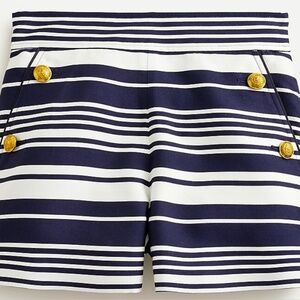 J.Crew Button-front short in bold jacquard stripe Size 4
